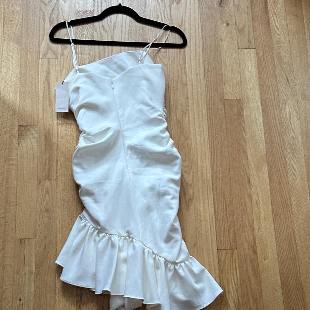 Cinq à Sept White Ruched Mini Dress - Picture 2 of 4